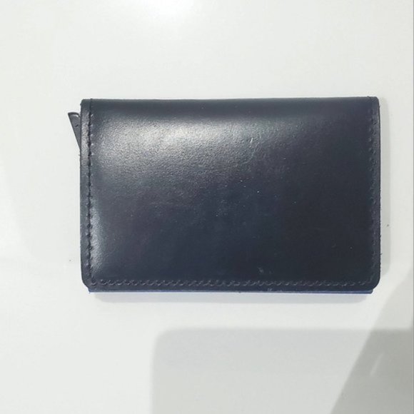 NEW Genuine Leather RFID Card Box Slim Wallet - Picture 5 of 12